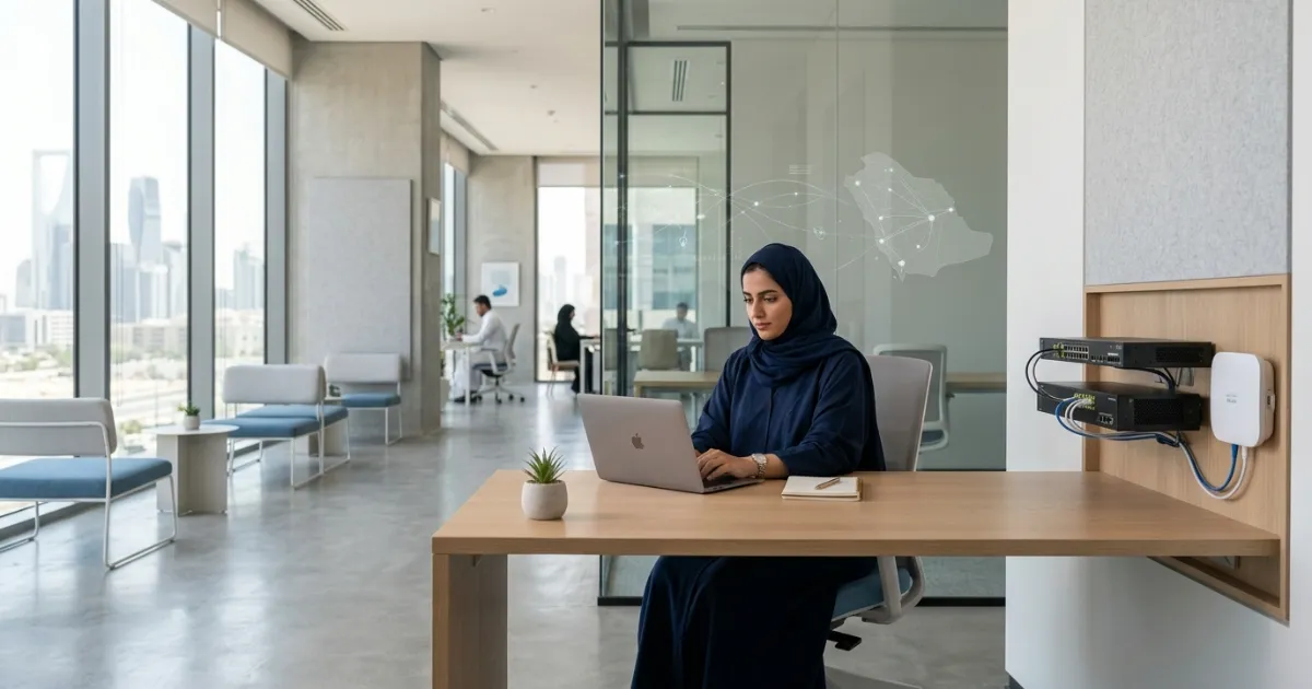 Top technology trends in Saudi Arabia 2026 including AI IoT cybersecurity and cloud computing